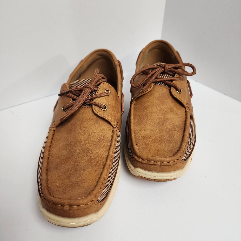 Vostey Men's Casual Boat Shoes in Brown Sz 10.5